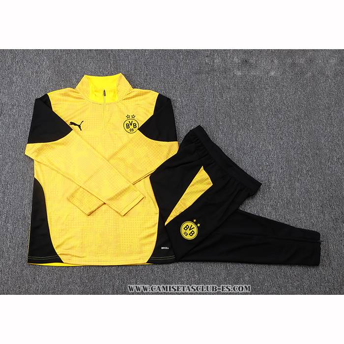 Chandal de Sudadera del Borussia Dortmund Nino 25-26 Amarillo